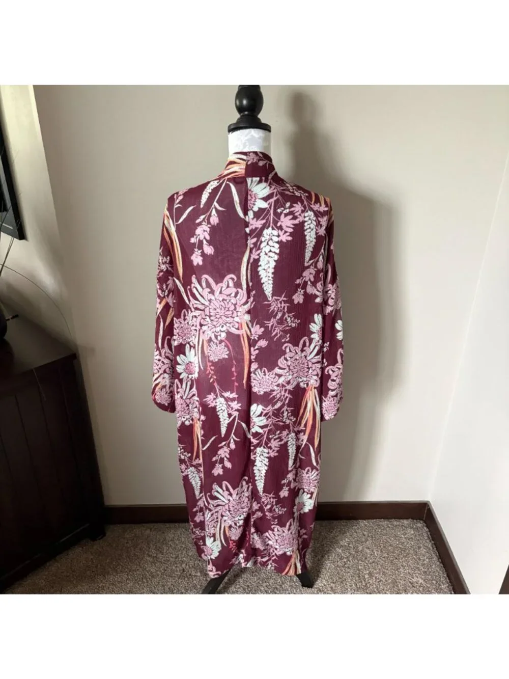 Free People Intimate Floral Burgundy Flowy Boho Lightweight Small